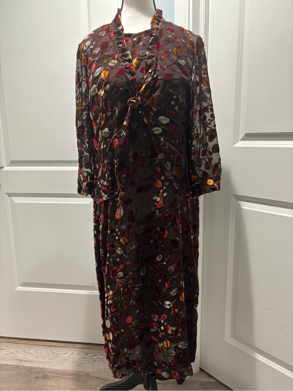 Brown Vintage Autumn Dress